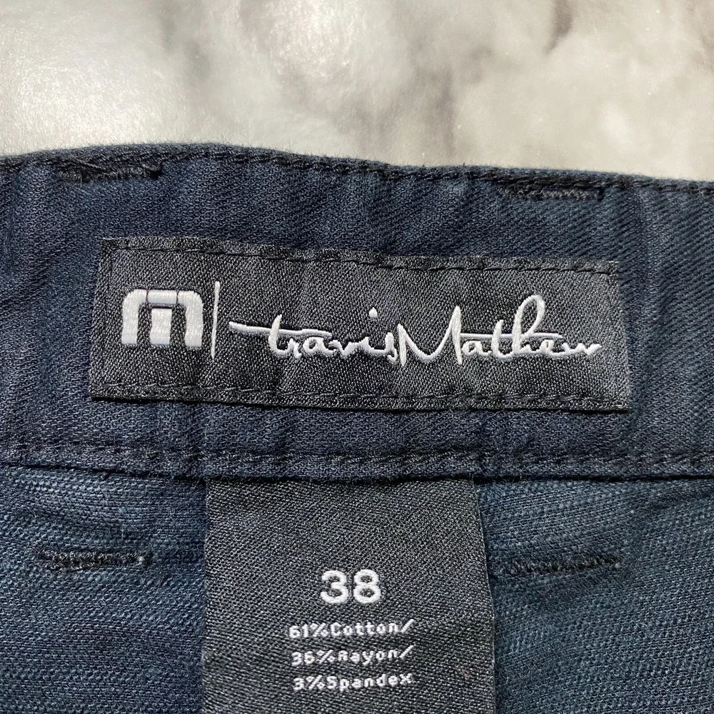 Travis Mathew Mens Shorts Size 38‎ Black Flat Front Golf Adult Pockets